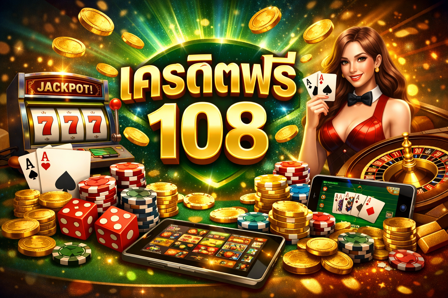 เครดิตฟรี 108 ไม่ต้องฝาก รับจริง สมัครง่าย  ถอนเงินได้จริง เหมาะทั้งมือใหม่และสายเล่นประจำ